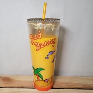 Bad Bunny Tropical Waterfill Tumbler w/ Studded Lid & Boot